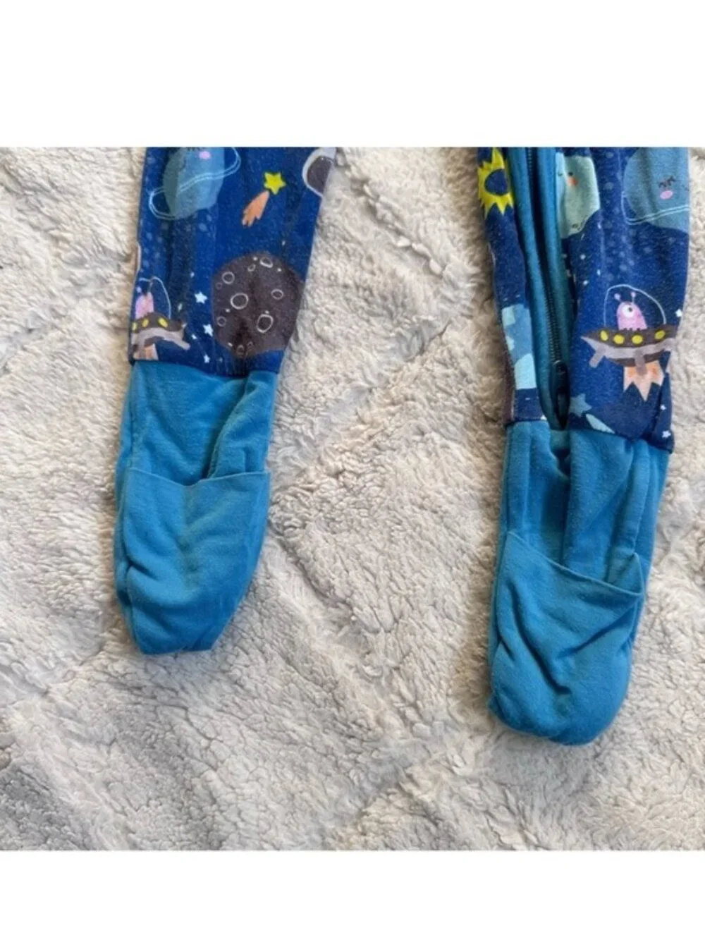 Little Sleepies | Out of This World Sleeper Footie Pajamas | Size 12-18 Months